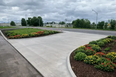 Commercial walkway concrete